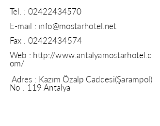 Mostar Hotel Prestige iletiim bilgileri